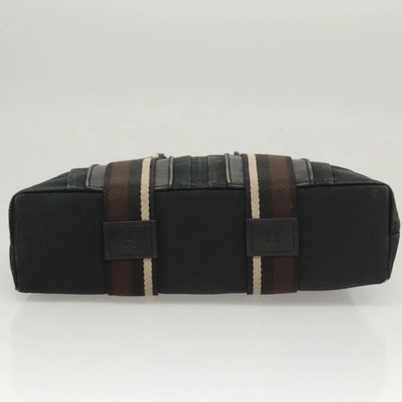 HERMES Toroca Horizontal PM Hand Bag Canvas Black Auth - Picture 9 of 16